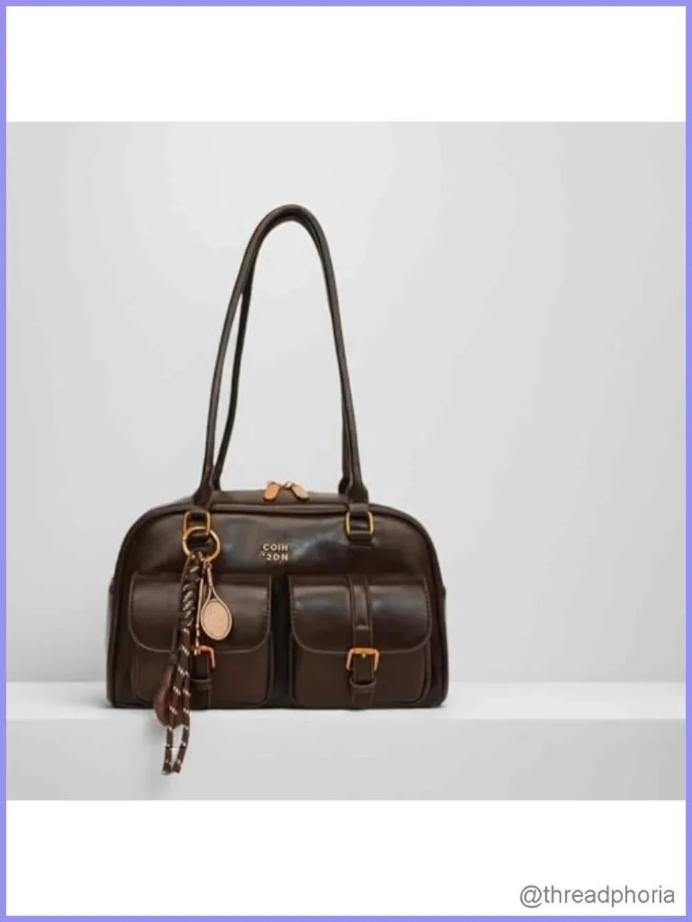 Vintage Hobo Shoulder Bag Faux Leather Y2K Purse Casual Handbag
